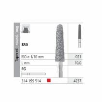 Fresas Diamante FG 4237 Cónico, Redondo, Largo 850-021 Fino L10 Caja 6u Intensiv