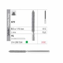 Fresas Diamante FG 310C Cilindro Torpedo, Largo 879-012 Grueso L10 Caja 6u Intensiv