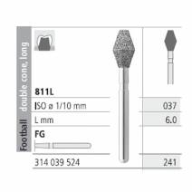 Fresas Diamante FG 241 Doble Cono Largo 811L-037 Medio L6 Caja 6u Intensiv