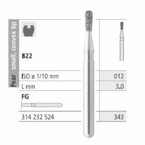 Fresas Diamante FG 343 Pera Pequeña 822-012 Medio L3 Caja 6u Intensiv
