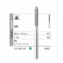 Fresas Diamante FG 308S C Torpedo Normal 878-010 Grueso, Verde, L 8,0mm 6 uds Intensiv