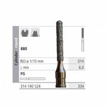 Fresas Diamante FG 334 Cilindro Redondo 880-0104 Medio L 6mm Caja 6u Intensiv