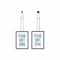 Fresa Diamante Turbina FGS 001 Fig. 801 Bola, Corto, Clínica 5 unidades Horico