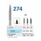 Fresa Diamante Turbina FG 274 Fig. 863 Llama Alargada, Clínica 5u Horico