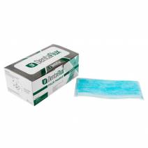 Mascarillas Planas con Gomas, sin Látex, Azul Caja 50 uds Dentaflux