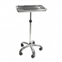 Carrito con Bandeja Extraíble y 5 Ruedas, Acero Inox, Mestra