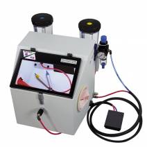 Chorreadora de Arena Terra III con LED, Pistola Estática y 2 Vasos de Mestra