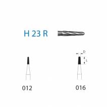 Fresas Carburo H23R-204 Cónico, Punta Redondeada Cavidades CA Clínica 5 uds Komet