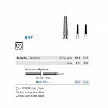 Fresa Diamante 847.104 PM Cónico, Punta Plana Laboratorio 5 uds Komet