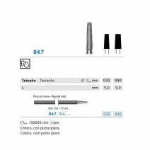 Fresa Diamante 847.104 Laboratorio PM Cónico, Punta Plana 1 unidad Komet