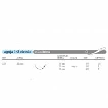 Sutura Seda C-14 Aguja 1/2 Círculo Cilíndrica 22mm Hebra 75cm Negra No Absorbible 12u Aragó