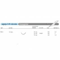 Sutura Seda Trenzada Negra
