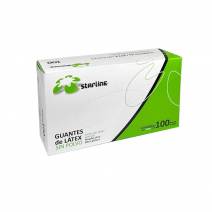 Guantes de Látex, Sin Polvo, Caja 100 unidades Starline