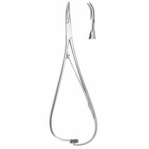 Instrumento para Ligaduras Portaagujas Punta Fina Curvada (Lingual) 14 cm Carl Martin