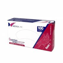 Guantes de Nitrilo Sin Polvo, Ambiestros, No Estériles, Rosa Caja 100 unidades Medicaline