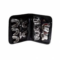 Cubetas Lisas, Impresión Dental, Acero Inoxidable Estuche Set Completo 10u Dentaflux