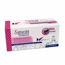 Sutura Supramid Aguja 3/8 Círculo Corte Reverso 19 mm Hebra 75cm 12 uds Medicaline