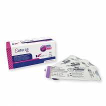 Sutura PGA A-Poliglicólico Absorbible Aguja 3/8 Círculo 19mm Hebra 45cm Violeta 12uds Estériles Medicaline