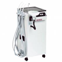 Aspirador Dental Cattani Móvil Aspi Jet 9 Drenaje Automático por Bomba, Agua al Vaso y Escupidera