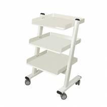 Carrito Móvil Montable Electrificado con 3 Estantes y 3 Enchufes Universales, Mestra