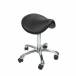 Taburete Poni Asiento Fijo 5 Ruedas Negro Mestra