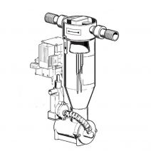 Mini Separador con Bomba de Drenaje 180º y AC45, Individual, Automático, Montaje en Unidad Dental, Aspiración Seca Cattani