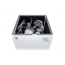 Compresor de Aire MGF Genesi con Caja Insonorizada, Secador de Cristales, 24L hasta 2 Equipos