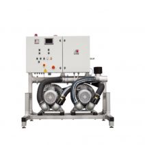 Sistema de Aspiración Cattani Blok Jet Lab 7 con 2 Medio-Jet 350 y Panel C82 con Inverter para Laboratorio Dental