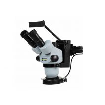 Microscopio Binocular Laboratorio 5X - 15X con Lámpara Circular, de Mesa, Mestra