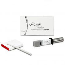 U-Cem Premium Cemento de Resina Universal Autoadhesivo Opaco, Jeringa 9g Doble Dispensador, Vericom