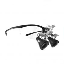 Lupa Dental Eighteeth Brillance Binoculares Galileana 3x 350mm Ajuste PD Asíncrono, Negro