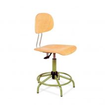 Taburete-Silla de Madera con Aro Reposapiés 42-55 cm Technoflux