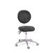 Taburete Dental Technoflux V1 con Respaldo y Ruedas, Negro