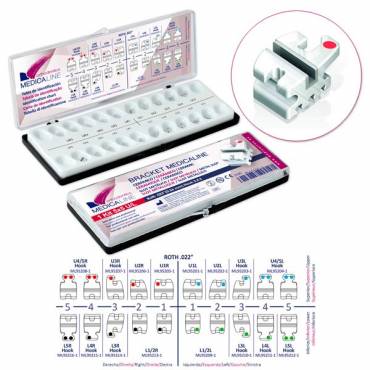 Kit Brackets ML Cerámicos con Ranura Metálica 20u Kit Brackets ML Cerámicos con Ranura Metálica 20u