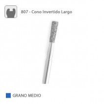 Fresa Diamante Cono Invertido Largo 807 Grano Medio FG