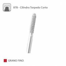 Fresa Diamante Cilindro Torpedo 878 Grano Fino FG