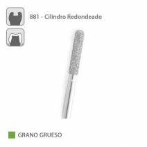 Fresa Diamante Cilindro Redondeado 881 Grano Grueso FG