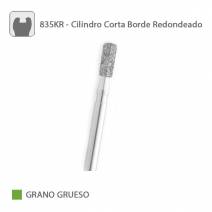 Fresa Diamante Cilindro Corta-Borde Redondeado 835KR Grano Grueso FG