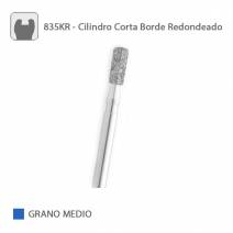 Fresa Diamante Cilindro Corta-Borde Redondeado 835KR Grano Medio FG