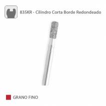 Fresa Diamante Cilindro Corta-Borde Redondeado 835KR Grano Fino FG