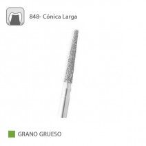 Fresa Diamante Cónica Larga 848 Grano Grueso FG