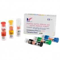 Puntas de guttapercha 120 uds. (diferentes tamaños)