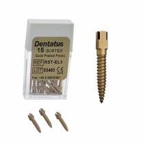 RST Surtex Gold Perno Dorado Extra Largo 14,2mm. Reposición 15u. Dentatus