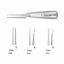 Set 4 Elevadores de Raíces LiquidSteel Rectos + Curvos