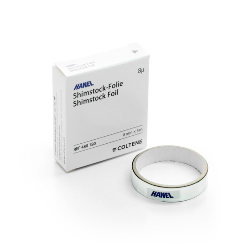 Lámina Hanel Shimstock Mordida Oclusal 8micras Rollo 8mm x 5m de Roeko